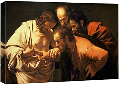 Canvas Print of Incredulity of Saint Thomas by Caravaggio