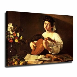The Lute Player Poster Canvas Painting