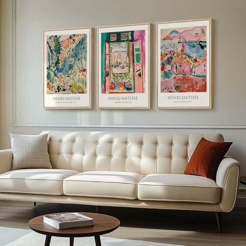 Large Framed Matisse Abstract Canvas Wall Art