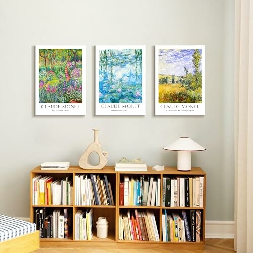 WENGTIAO Claude Monet Iris Garden Canvas